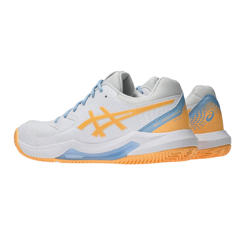Asics Gel Dedicate 8 Padel Branca/orange W Fw25 (Tênis)