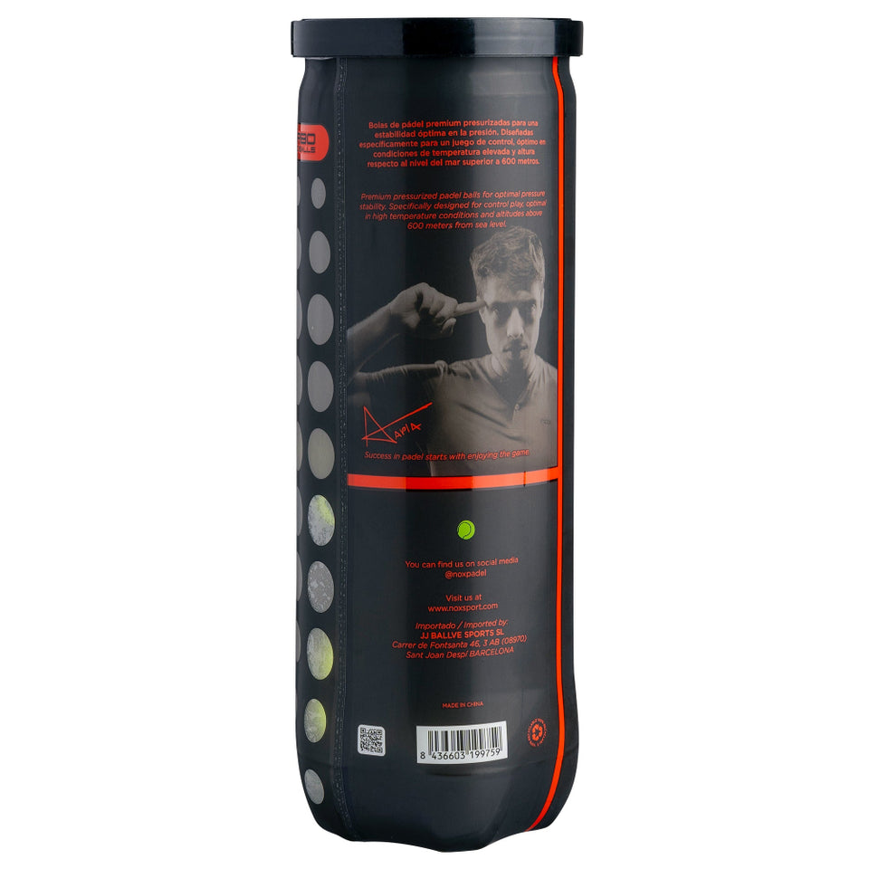 Bola De Pádel Nox Nerbo (Tubo de 3 bolas)