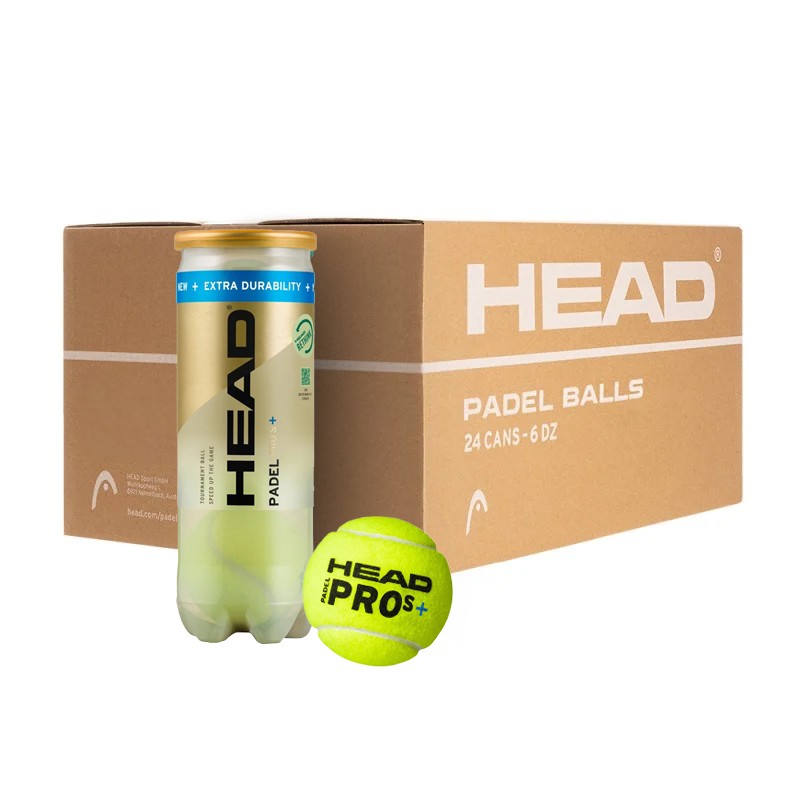 Caixa Com 24 Tubos De 3 Bolas De Padel Head Padel Pro S+