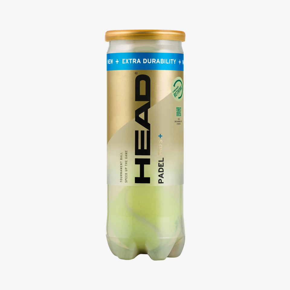 Bola De Padel Head Padel Pro S+ (Tubo de 3 bolas)