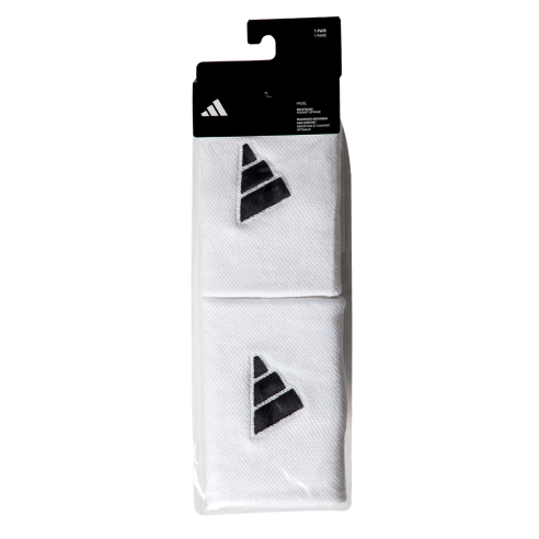 Pulsos Adidas L Branco Com Logo Preto X2 Ale Galan
