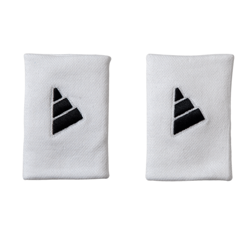 Pulsos Adidas L Branco Com Logo Preto X2 Ale Galan