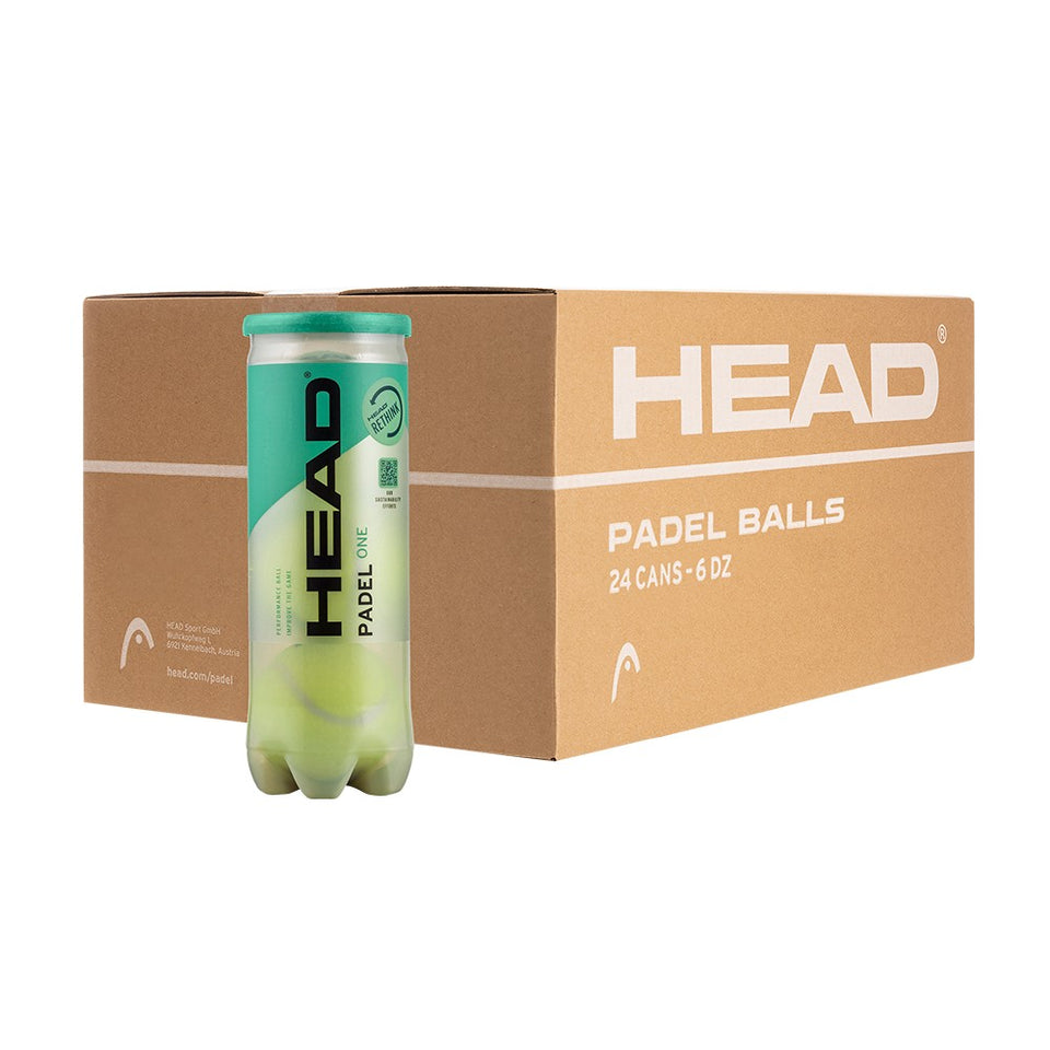 Caixa Com 24 Tubos De 3 Bolas De Padel Head Padel One