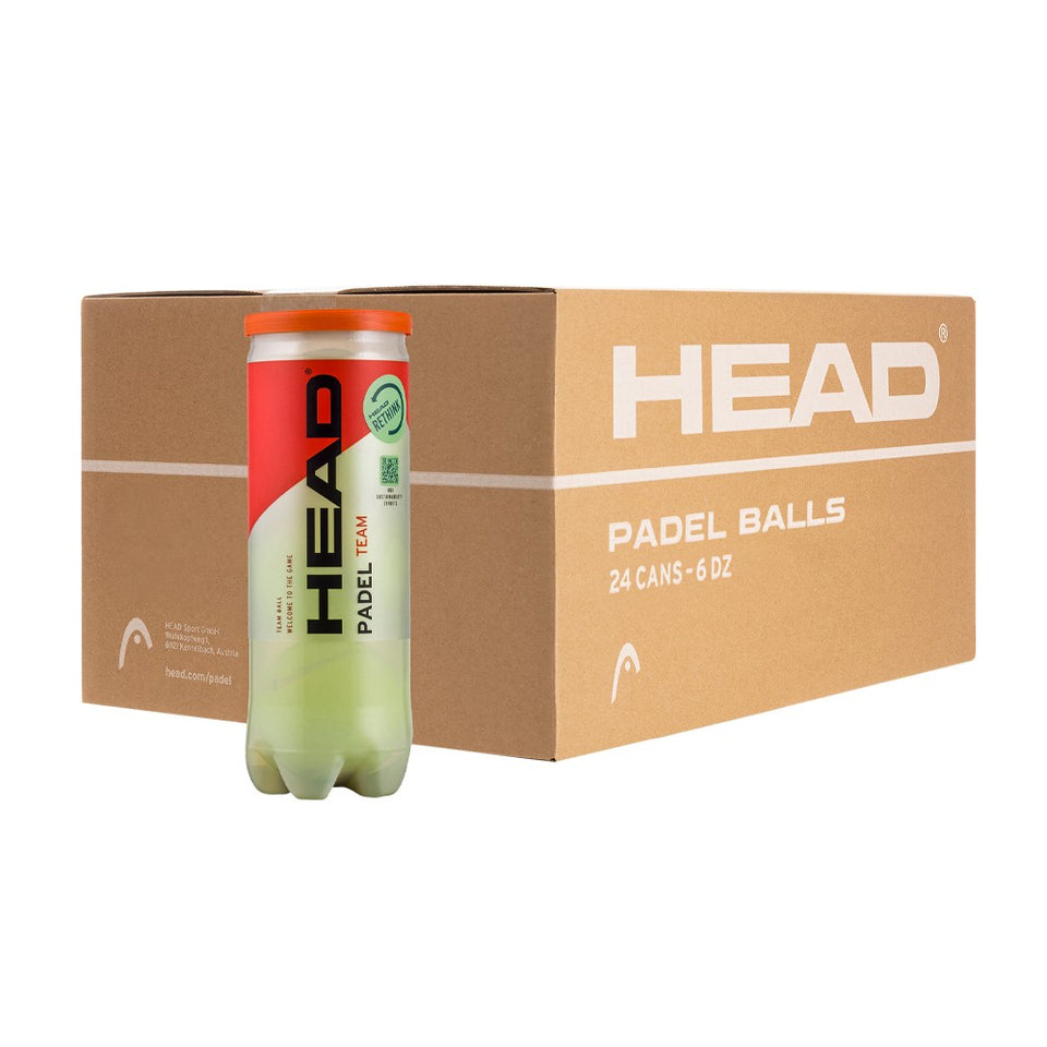 Caixa Com 24 Tubos De 3 Bolas De Padel Head Padel Team