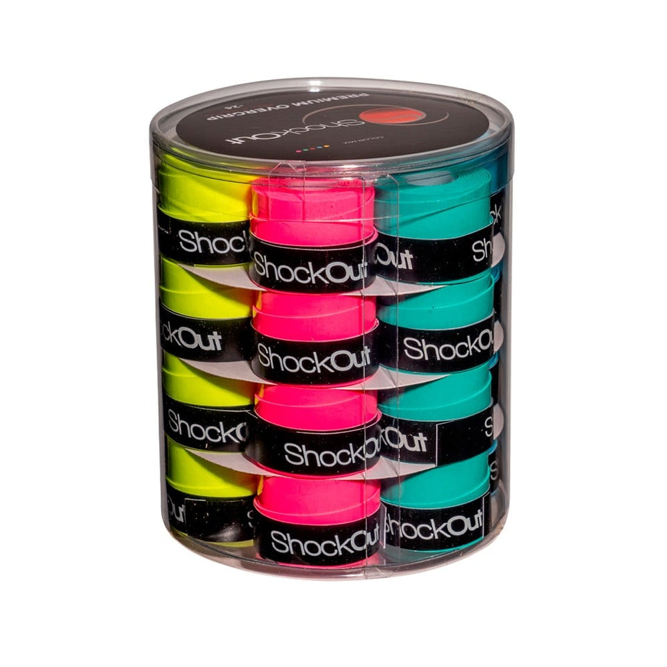 Tambor Overgrips Shockout Lisos Multicolorido 24 Unidades