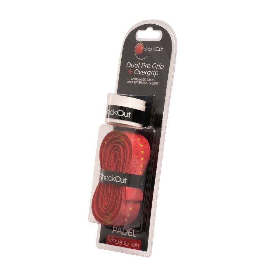 Dual Grip E Overgrip Shockout Vermelho