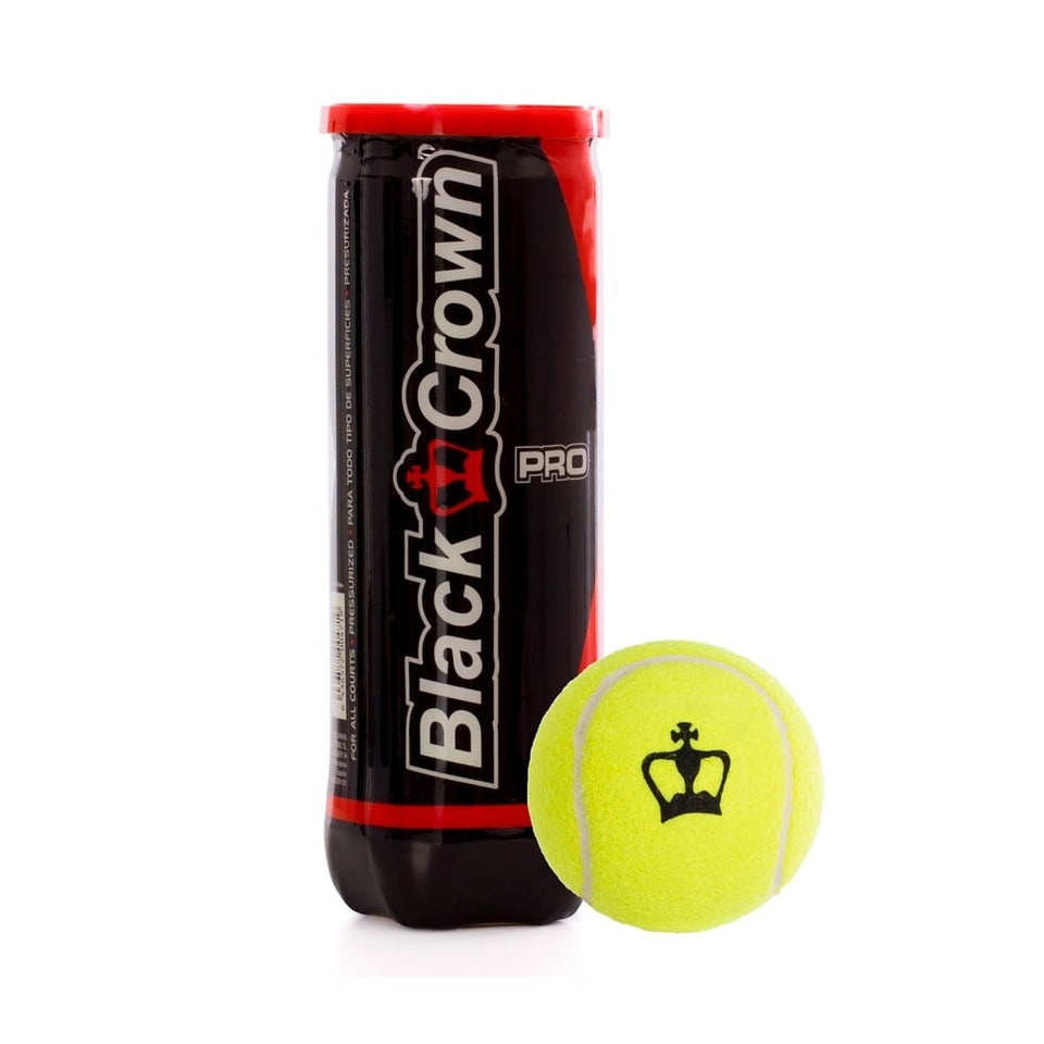 Bola De Padel Preta Crown Pro (Tubo de 3 bolas)