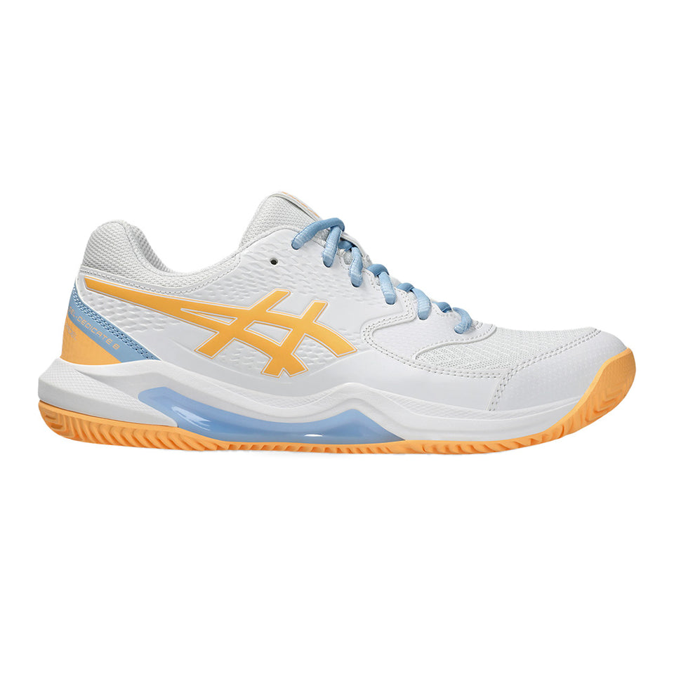 Asics Gel Dedicate 8 Padel Branca/orange W Fw25 (Tênis)