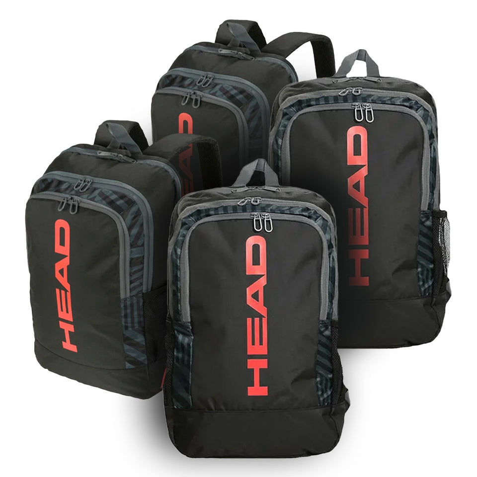 Pack De 4 Mochilas Head Base Backpack 17l Preto/vermelho