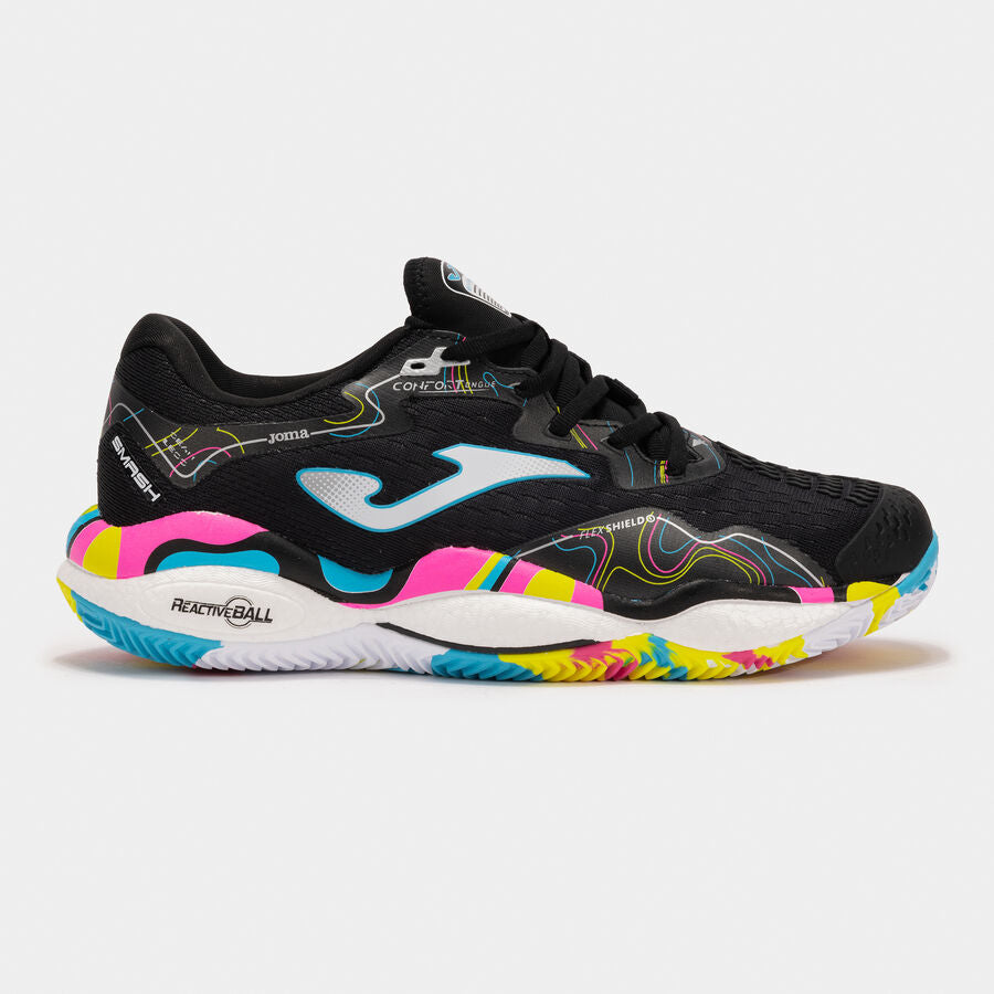 Sapatilhas Joma Smash Men 25 Argila Unissexo Preto/Colorido
