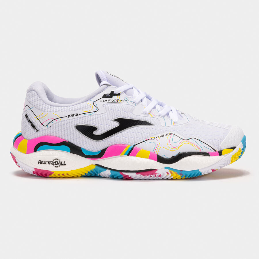 Sapatilhas Joma Smash Men 25 Argila Unissexo Branco/Colorido