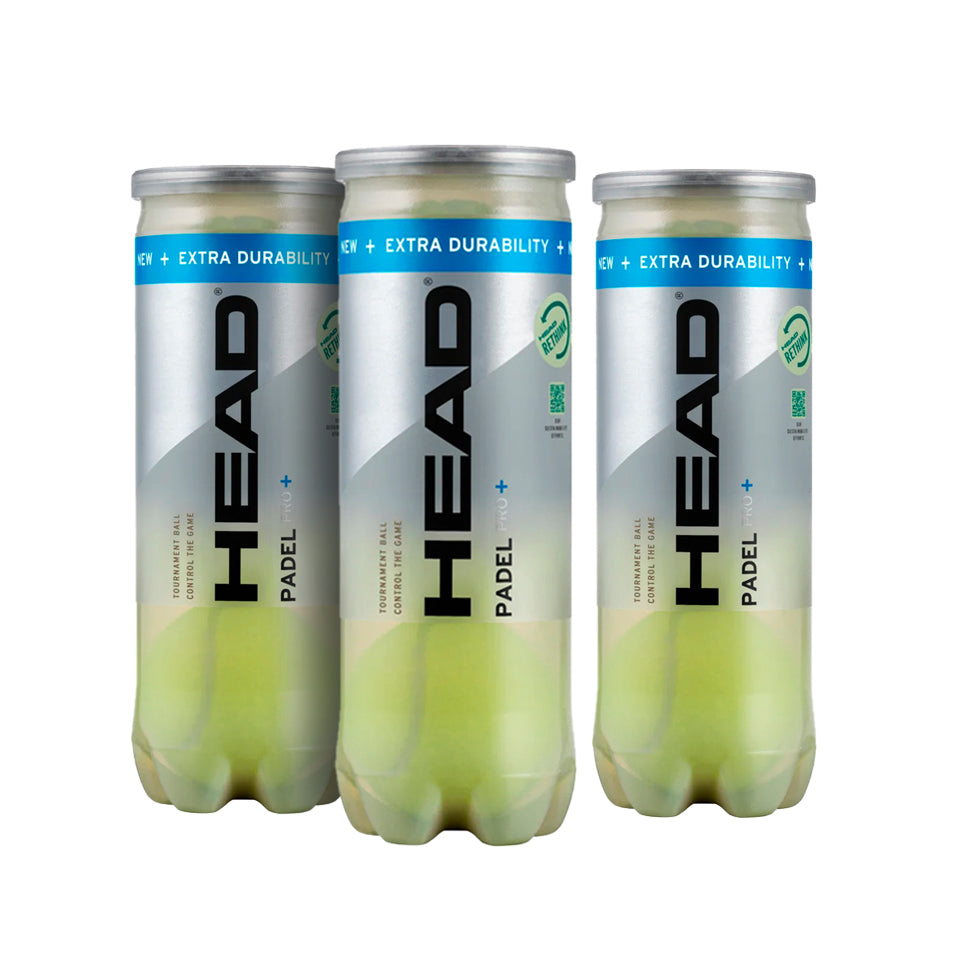 Bola De Padel Head Padel Pro + (Pack com 3 tubos)